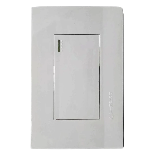 Placa 1 apagador escalera blanca push Solaris L-001