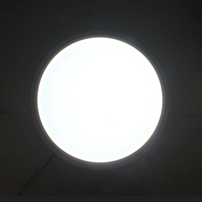 Lámpara panel LED redonda blanca de sobreponer 18W, 3 tonos de luz, para iluminación interior.
