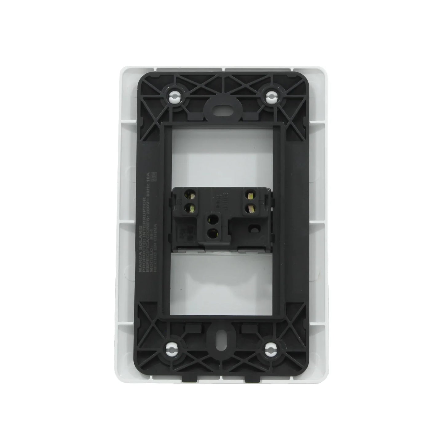 Placa 1 apagador escalera blanca Solaris ECO-1-BC