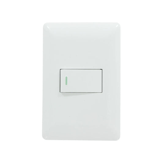 Placa 1 apagador escalera blanca Solaris ECO-1-BC
