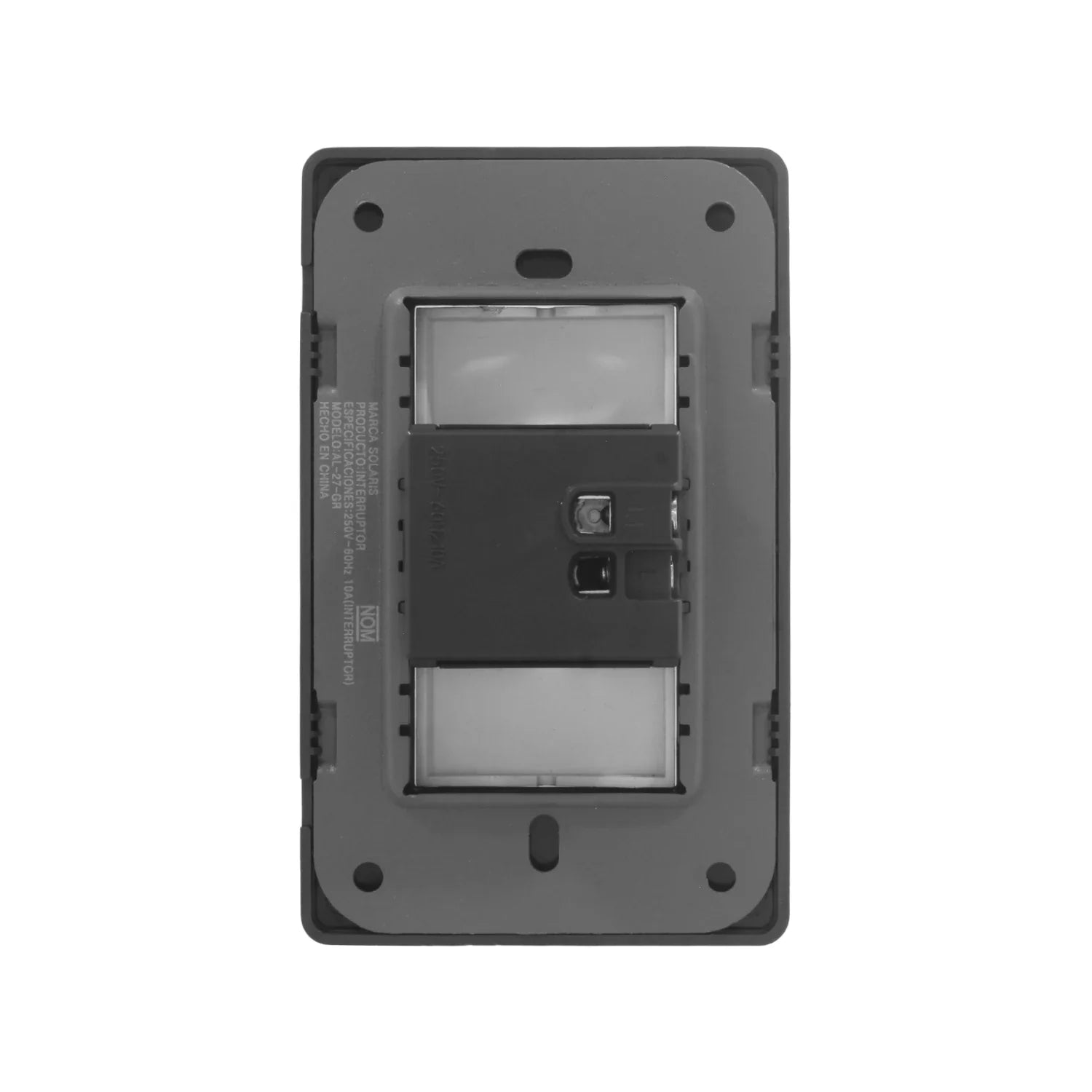 Placa botón para timbre gris Solaris AL-27-GR