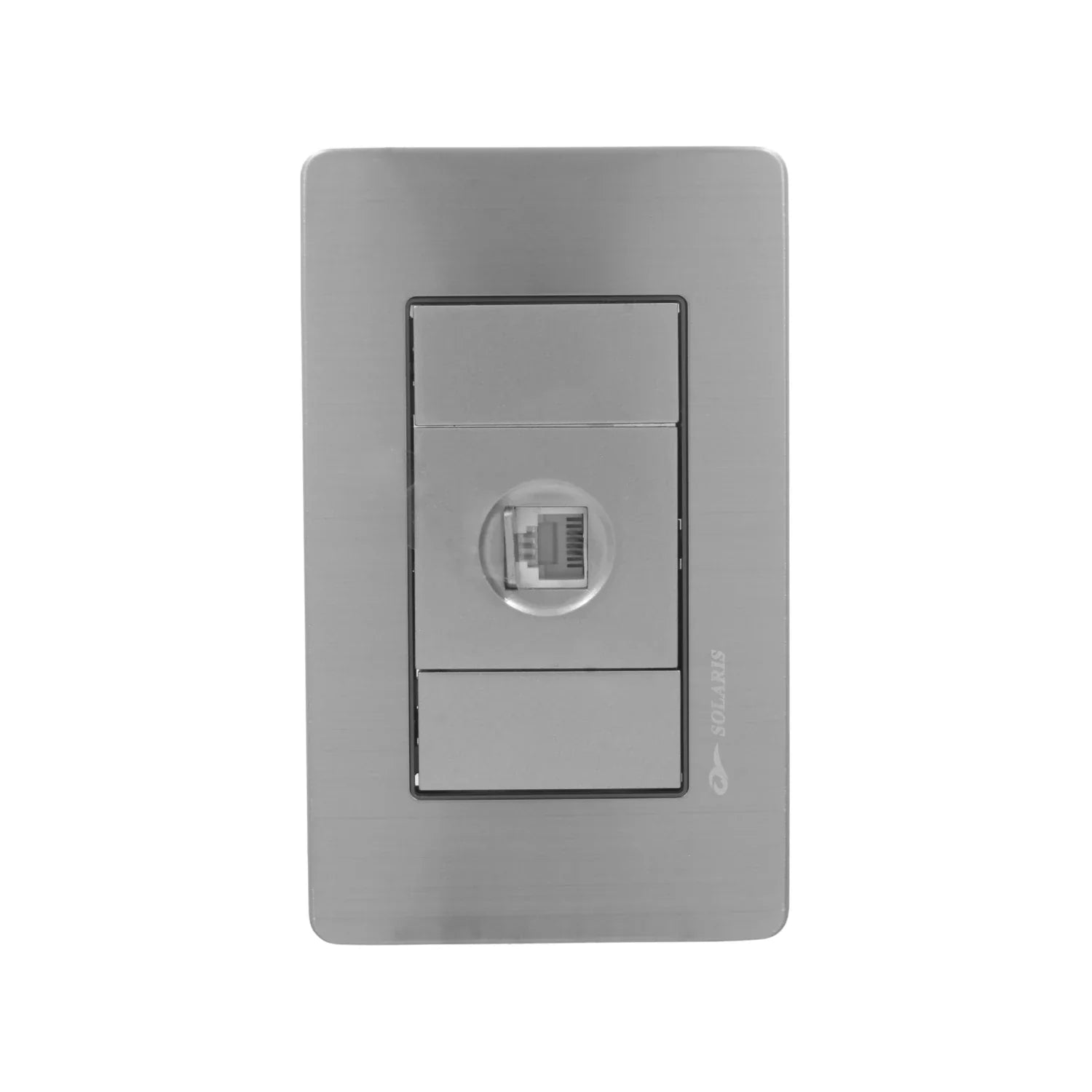 Placa 1 entrada para teléfono gris Solaris AL-8-GR