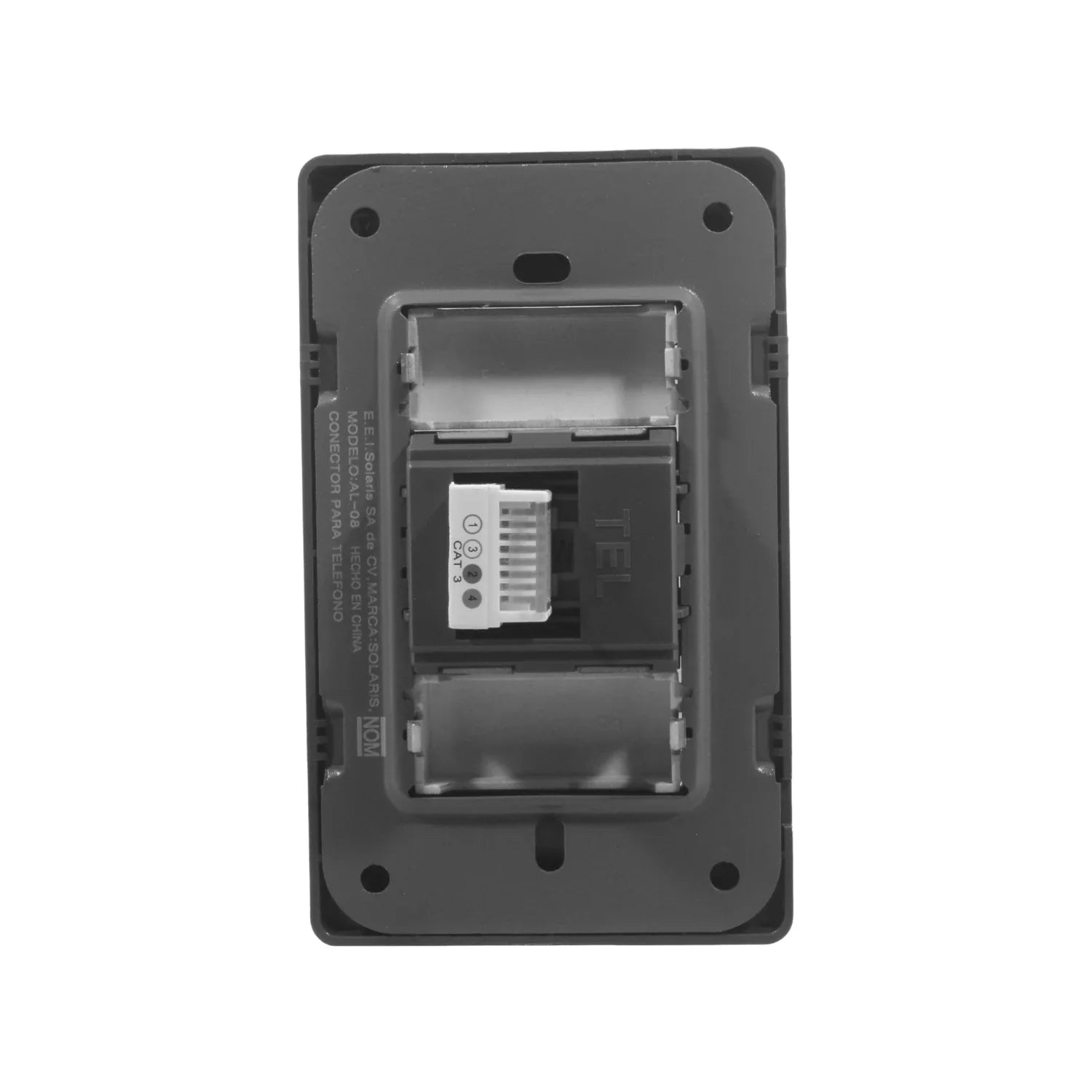 Placa 1 entrada para teléfono gris Solaris AL-8-GR