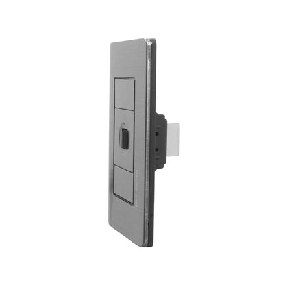 Placa 1 entrada para teléfono gris Solaris AL-8-GR