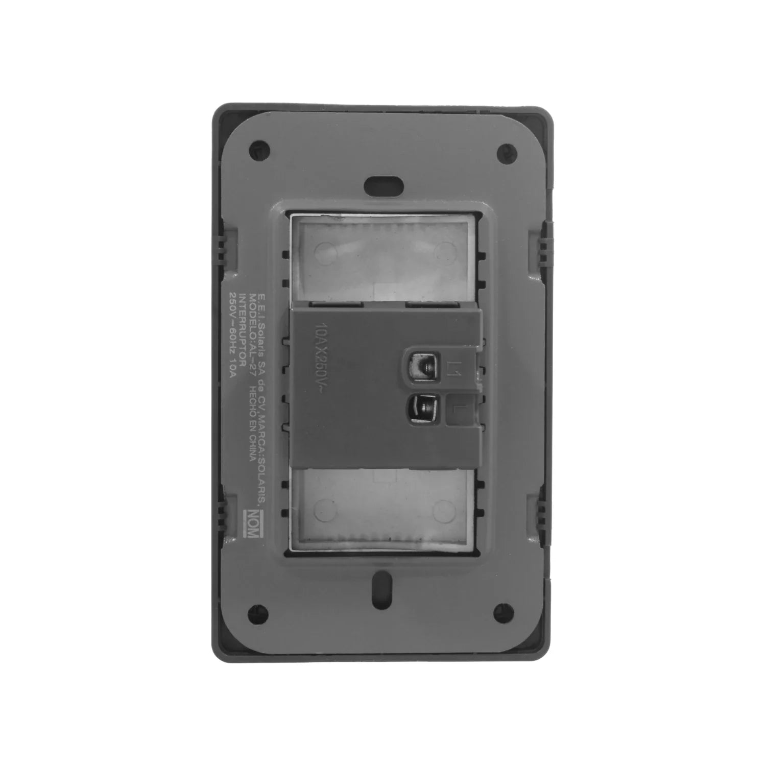 Placa botón para timbre negro Solaris AL-27-NG
