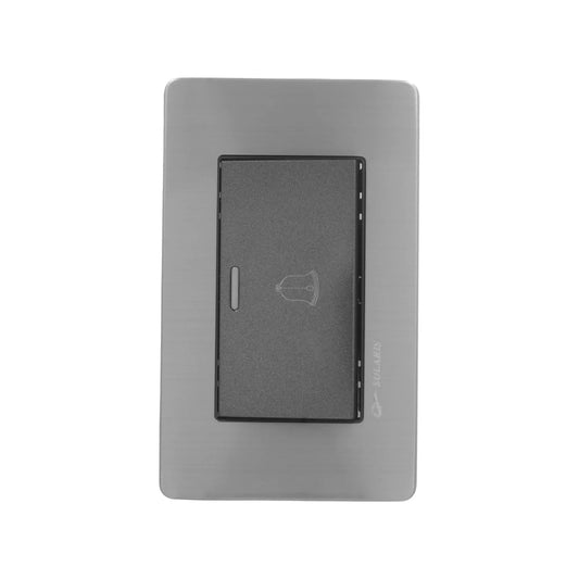 Placa botón para timbre negro Solaris AL-27-NG