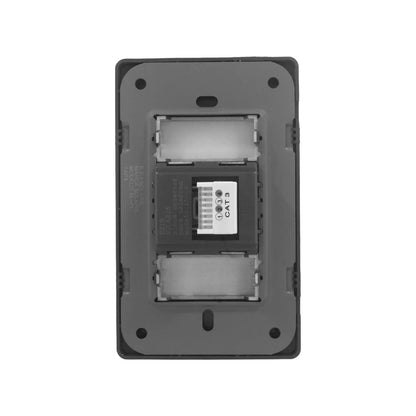 Placa 1 entrada para teléfono negro Solaris AL-8-NG