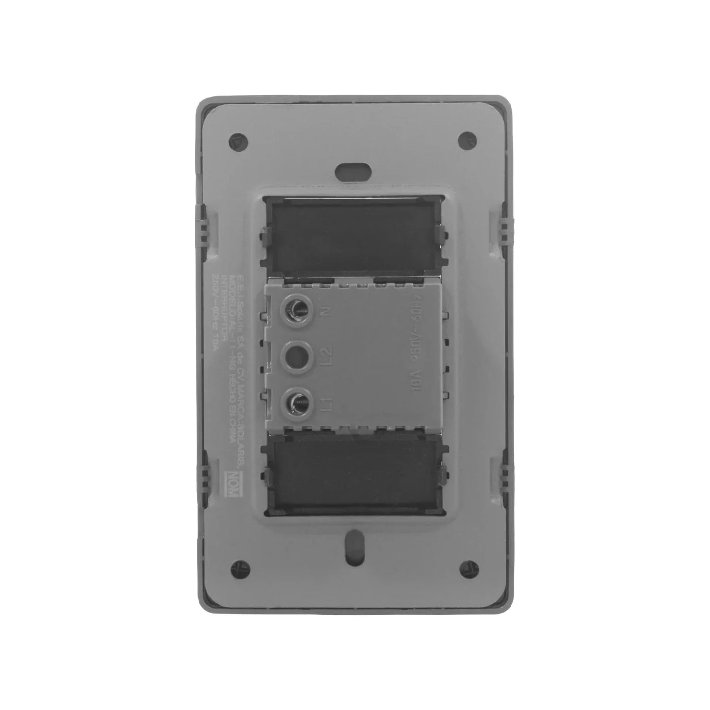 Placa 1 dimmer negro Solaris AL-11-NG
