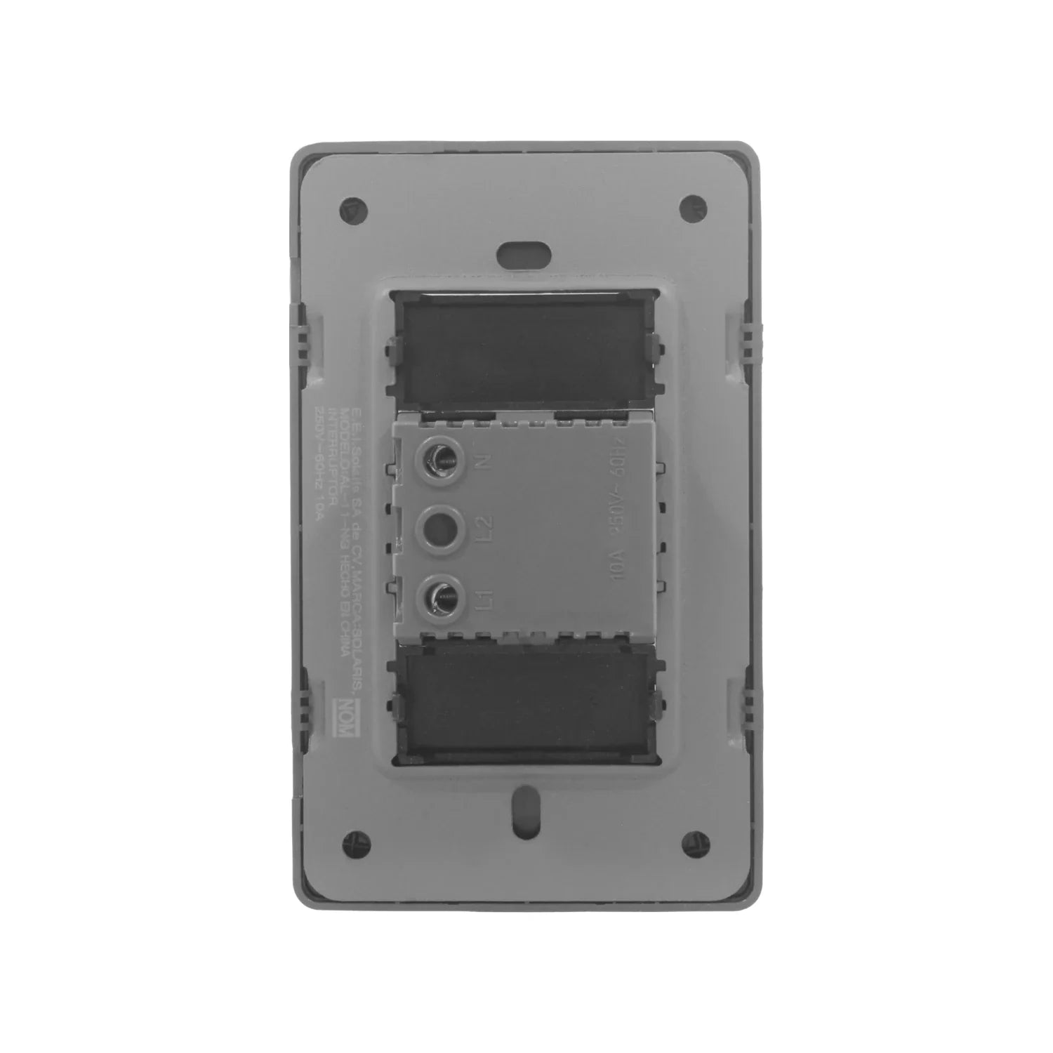Placa 1 dimmer negro Solaris AL-11-NG
