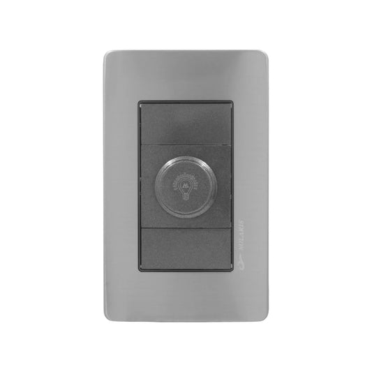 Placa 1 dimmer negro Solaris AL-11-NG