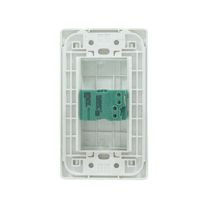 Parte trasera placa de pared blanca Solaris WB-27, botón interruptor para timbre, 250V 10A