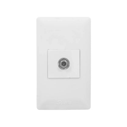 Placa 1 entrada para cable coaxial ultra Solaris WB-7