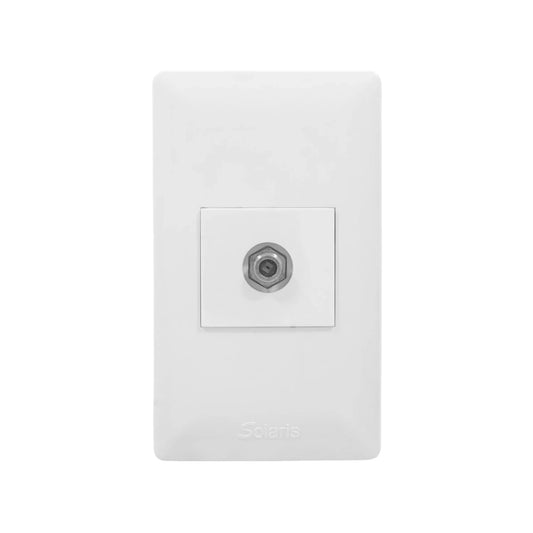 Placa 1 entrada para cable coaxial ultra Solaris WB-7