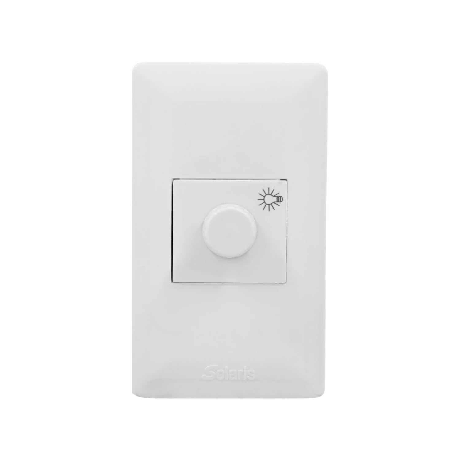 Placa interruptor dimmer blanco Solaris, regulador de intensidad de luz