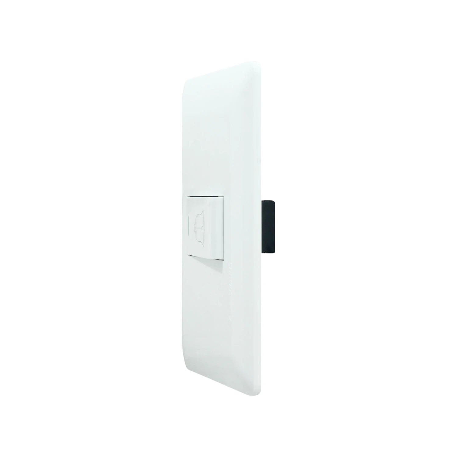Placa de botón para timbre de casa, acabado blanco mate, pulsador eléctrico de montaje en pared