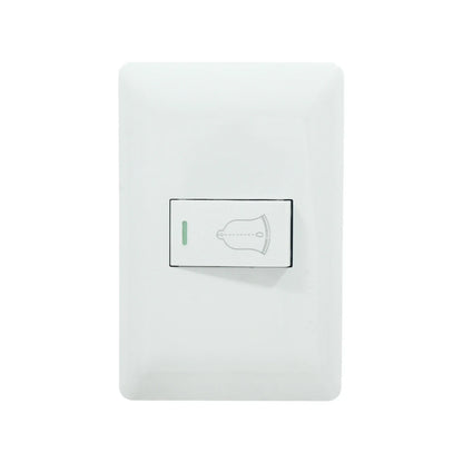 Placa botón para timbre blanco Solaris ECO-27-BC