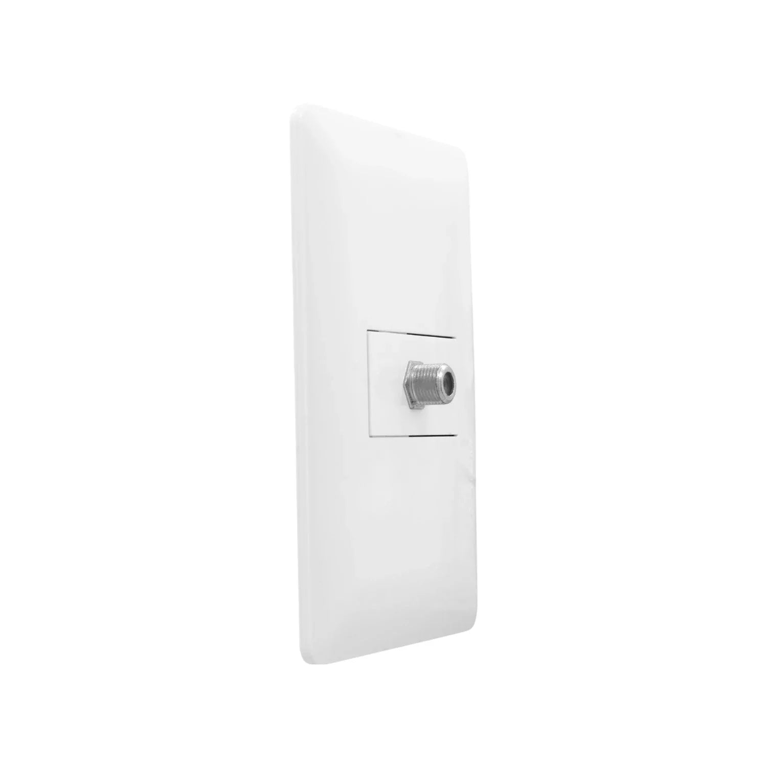 Placa 1 entrada para cable coaxial blanco Solaris ECO-7-BC