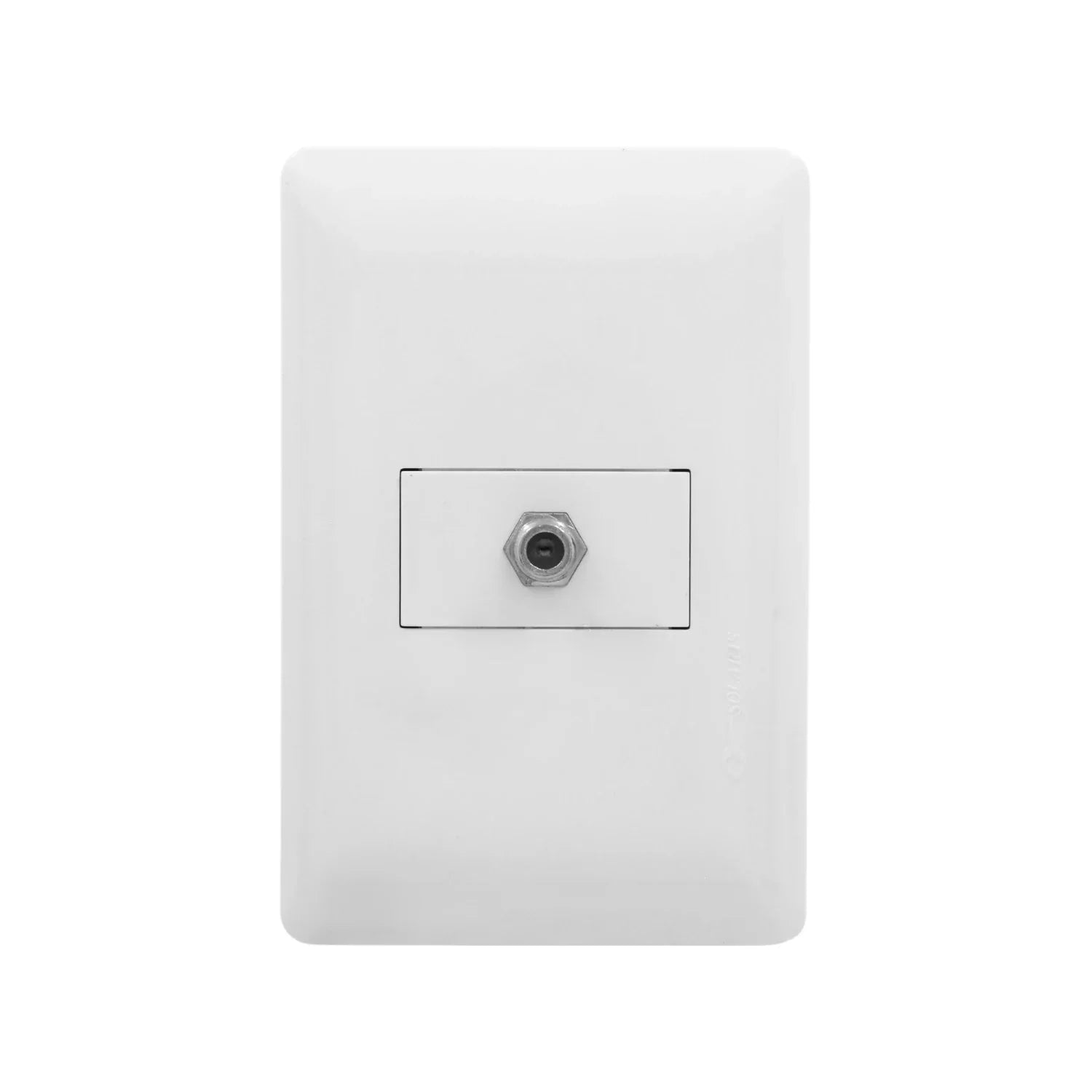 Placa 1 entrada para cable coaxial blanco Solaris ECO-7-BC
