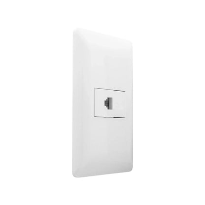 Placa 1 entrada para teléfono blanco Solaris ECO-8-BC