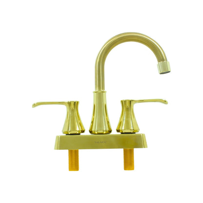 Mezcladora para lavabo 4" dorada Valmex VP42.020BG