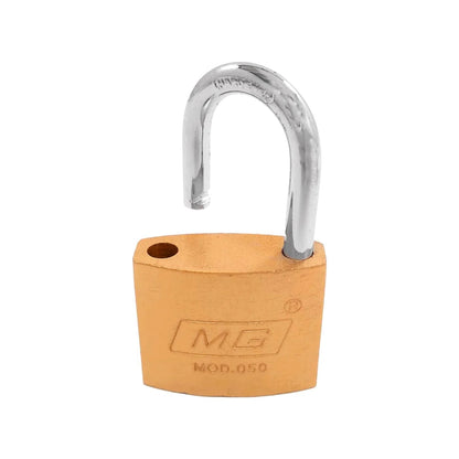 Candado MG 50mm gancho corto dorado de latón para seguridad