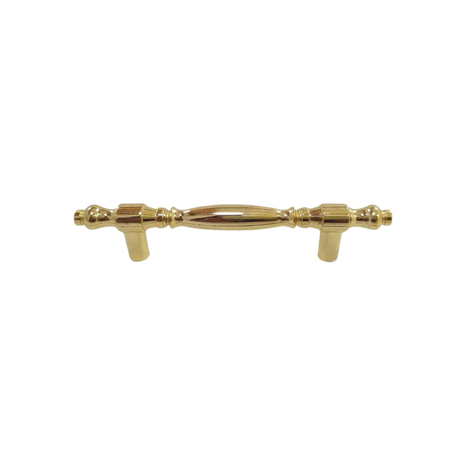 Jaladera decorativa 76 mm de latón brillante para cajones y puertas de gabinetes