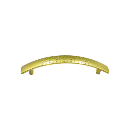 Jaladera de latón brillante curva para mueble, diseño punteado estilo galaxia, 96mm