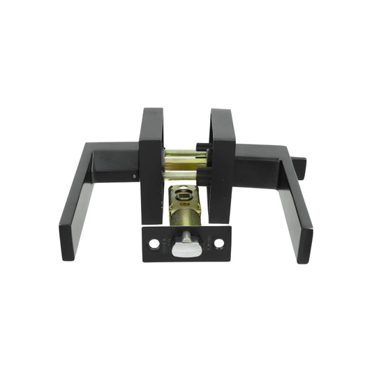 Cerradura de manija tipo palanca negro mate Inoxx para puerta de entrada principal o recámara