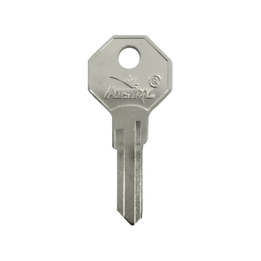 Llave virgen ASTRAL niquelada para duplicado, repuesto metálico de seguridad para cerrajería.