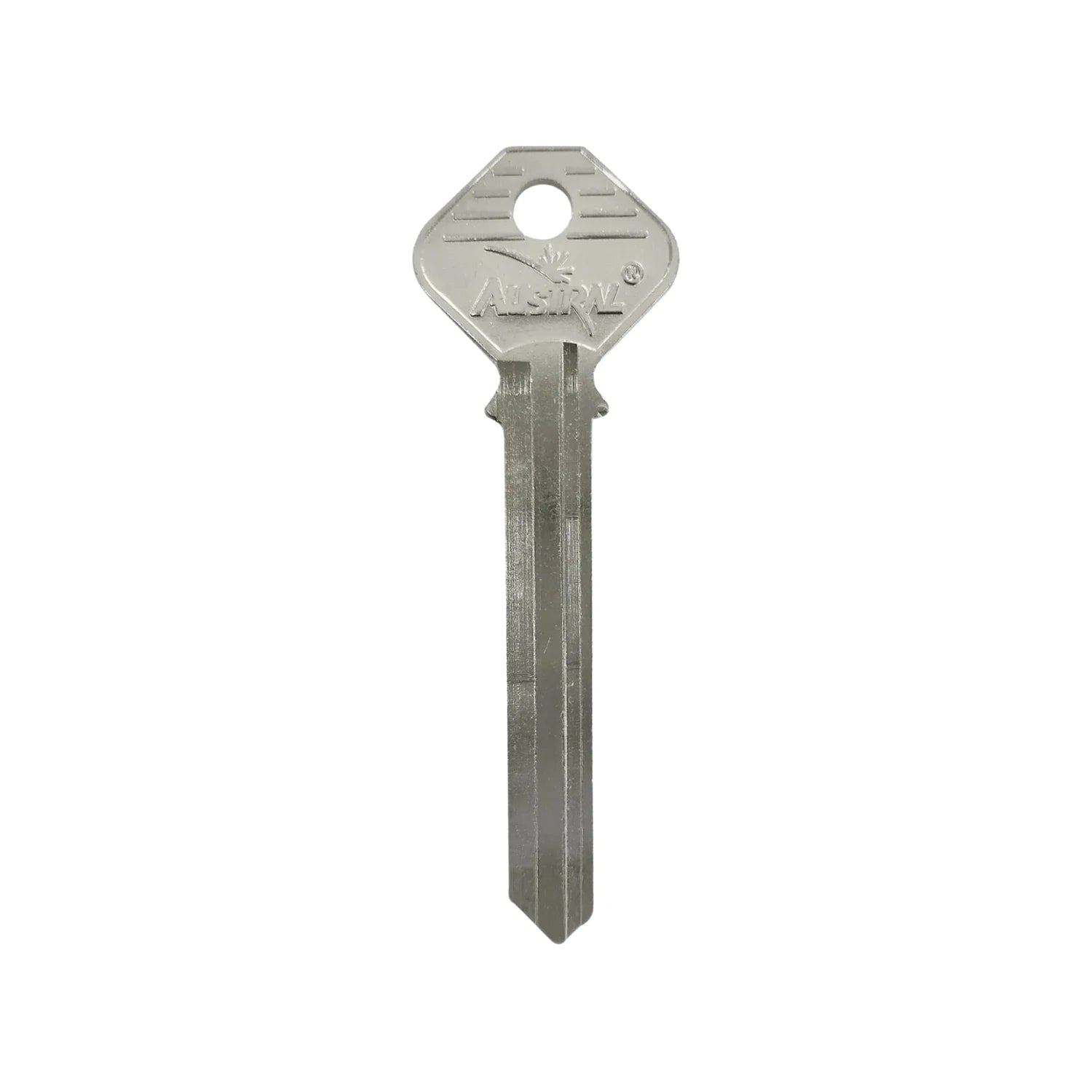 Llave virgen ALSIRL PH-52L niquelada, forja metálica para duplicado de llaves de cerrajería.