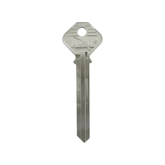 Llave virgen ALSIRL PH-52L niquelada, forja metálica para duplicado de llaves de cerrajería.