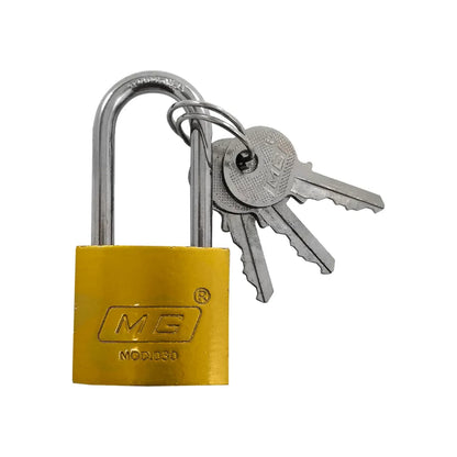 Candado 30 mm gancho largo dorado MG 206120