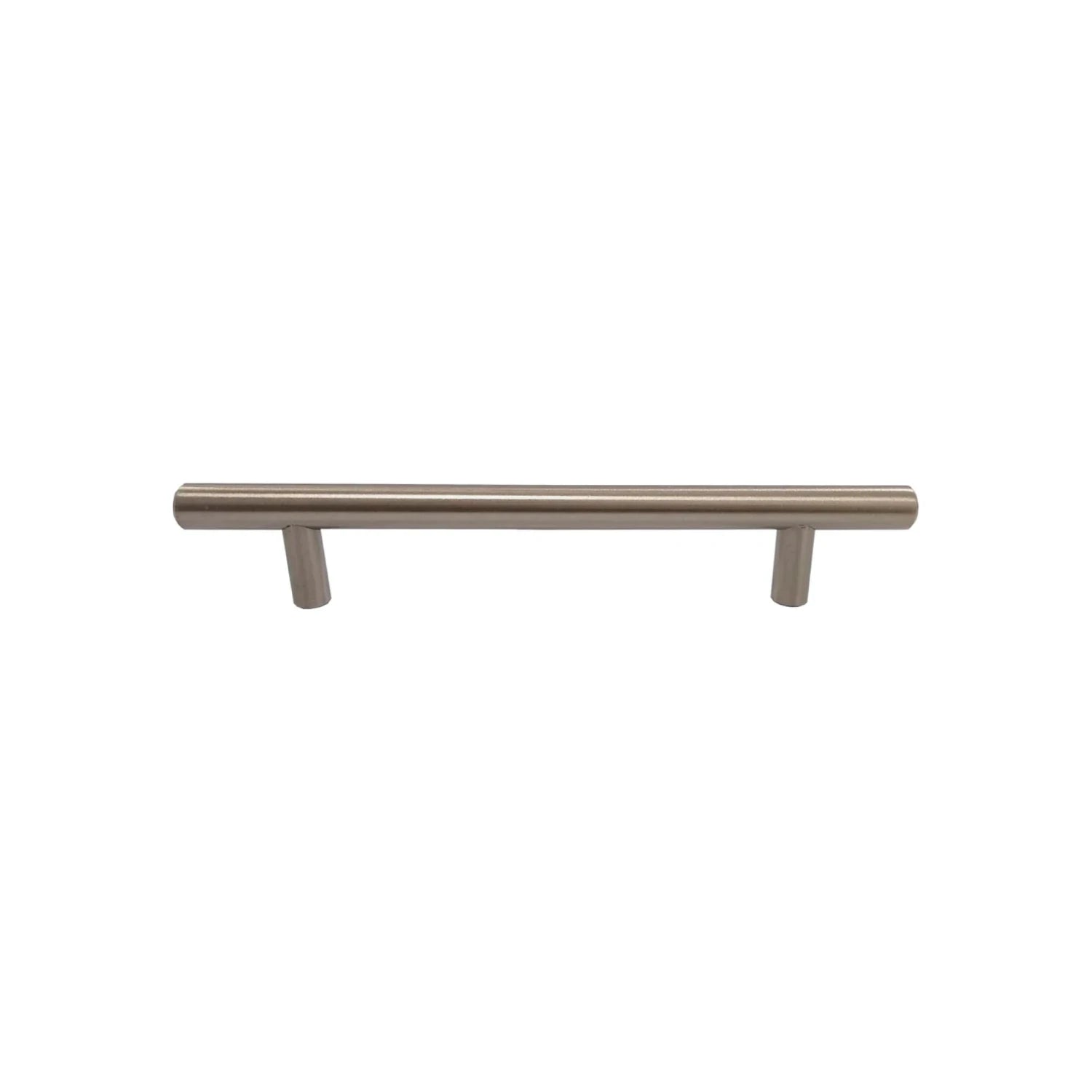 Jaladera tipo barra 128 mm níquel satinado cepillado para gabinetes y cajones