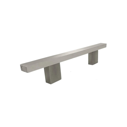 Jaladera rectangular para cajón y mueble, acabado níquel satinado cepillado moderno