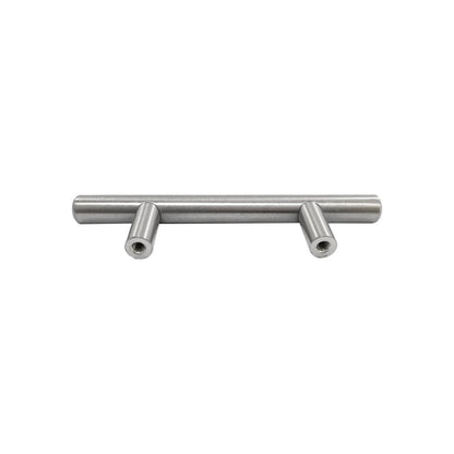 Jaladera de acero inoxidable cepillado para gabinete, estilo barra, 64mm distancia entre orificios