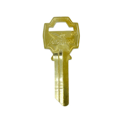 Forja de llave Austral FAN-55 latonada para cerrajería, repuesto original