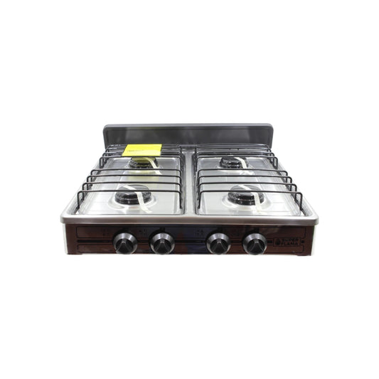 Estufa de mesa Super Flama 4 quemadores en acero inoxidable para cocina portátil