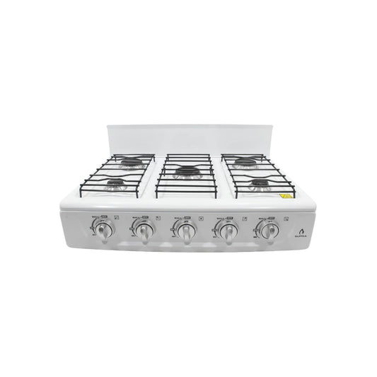Estufa 5 quemadores sobreponer blanco Supra 5Q-B