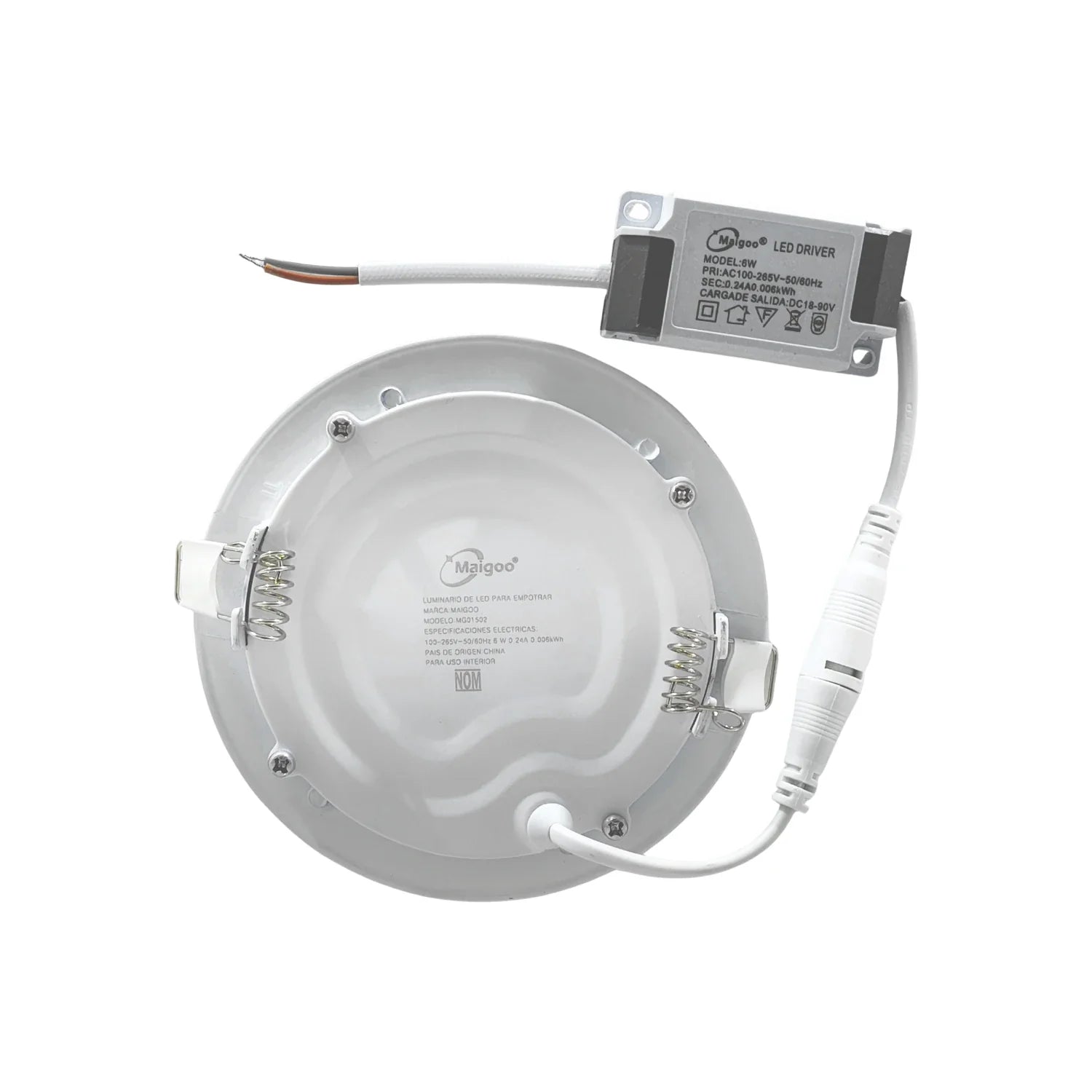 Lámpara panel 6 W redonda empotrable Maigoo MG01502