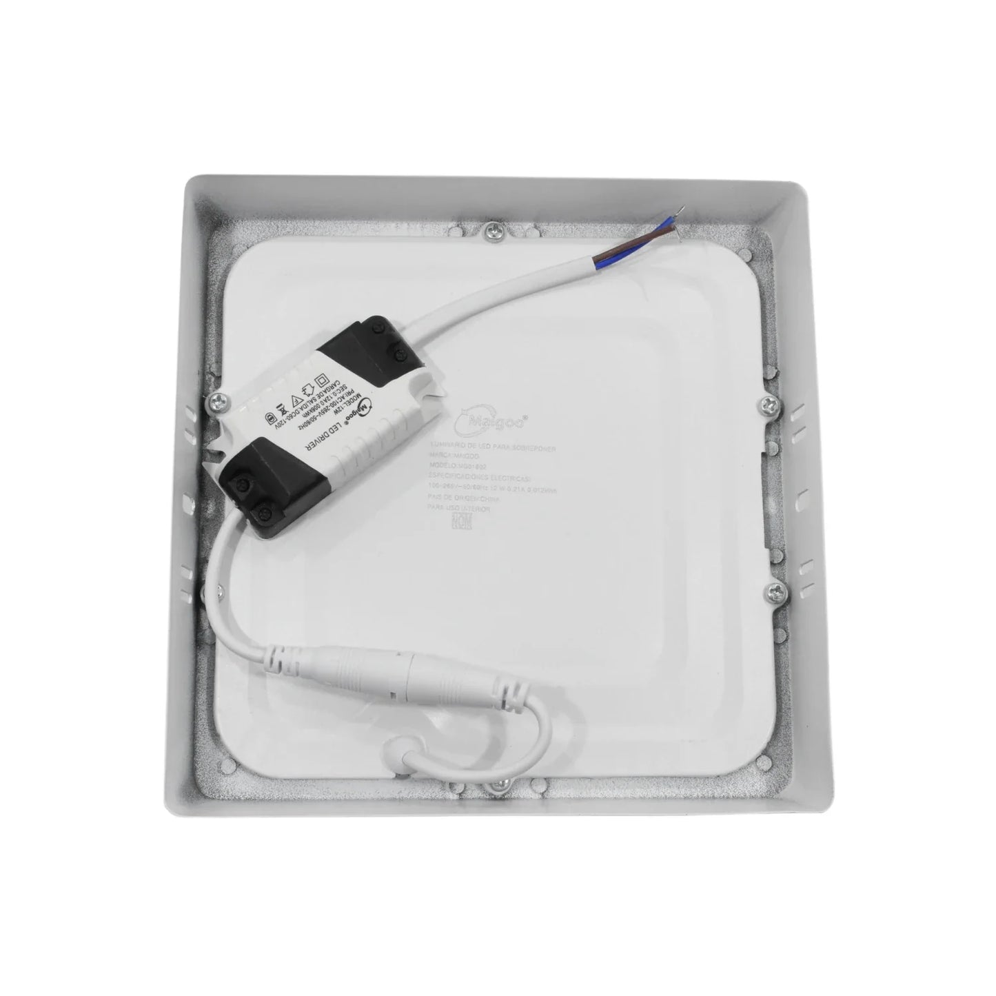 Lámpara panel 12 W cuadrada sobreponer Maigoo MG01802
