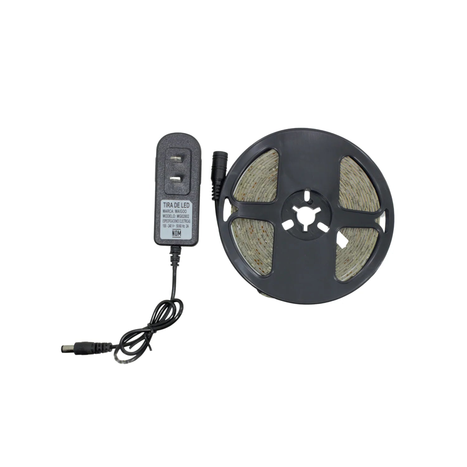 Tira de luz LED Maigoo en rollo de 5m con adaptador de corriente, modelo MG02802