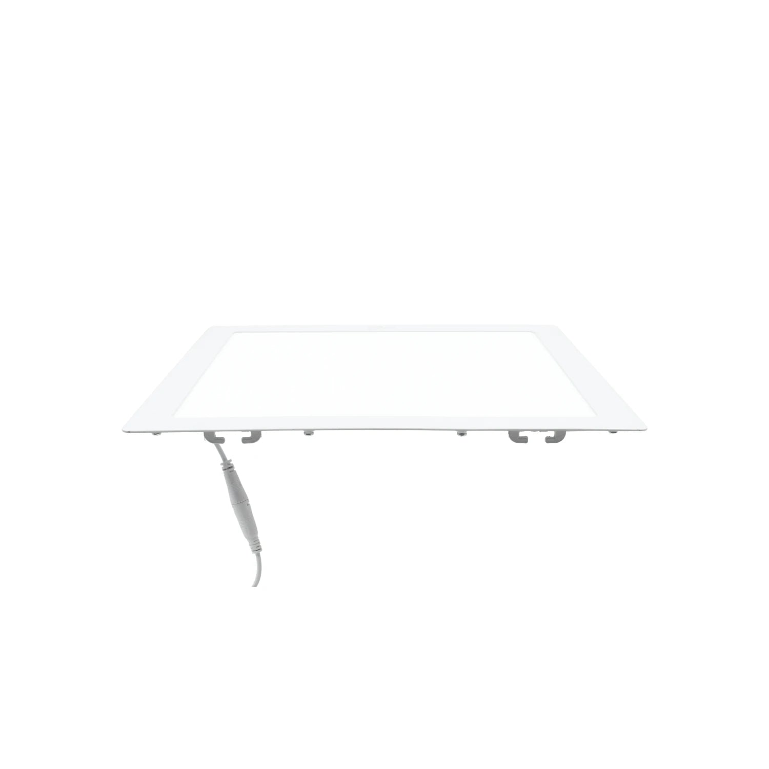 Lámpara panel LED cuadrada empotrable blanca 24W con cable conector para iluminación
