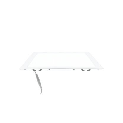 Lámpara panel LED cuadrada empotrable blanca 24W con cable conector para iluminación