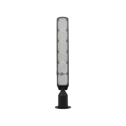 Lámpara urbana LED Maigoo 100W gris con fotocelda, ideal para alumbrado público y exteriores