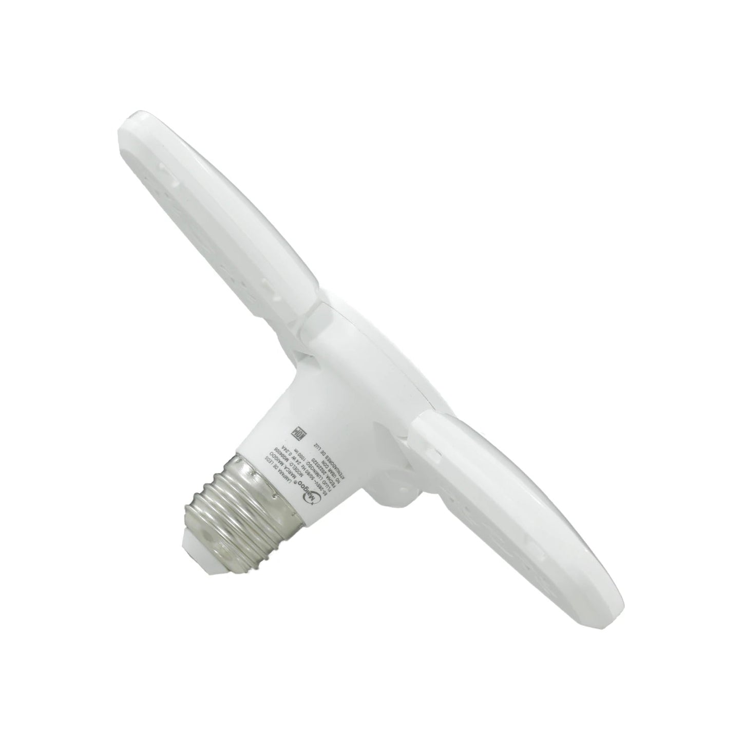 Lámpara LED Maigoo tipo ventilador plegable 24W, blanca, con base E27 para iluminación eficiente de interiores