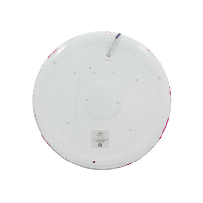 Lámpara LED de techo redonda Maigoo 15W diseño rehilete rosa, para sobreponer en interiores.
