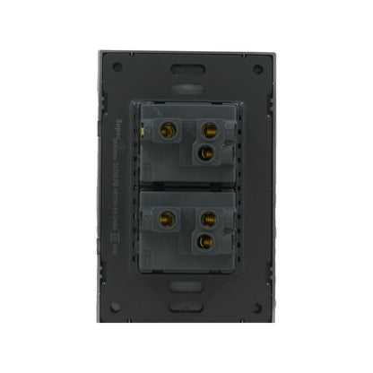 Placa 2 apagadores escalera Super átomo SA1305-PM