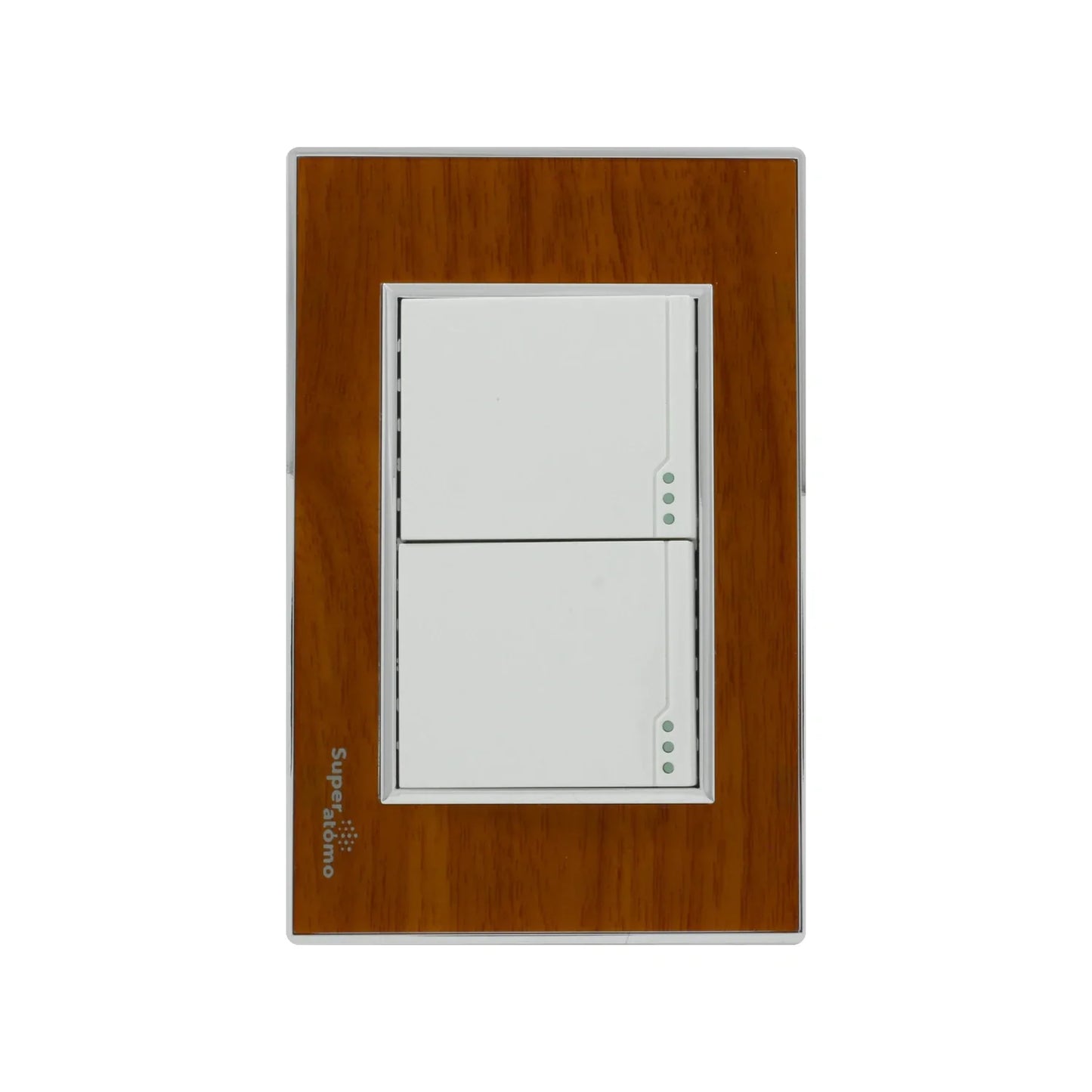 Placa 2 apagadores escalera Super átomo SA1305-PM