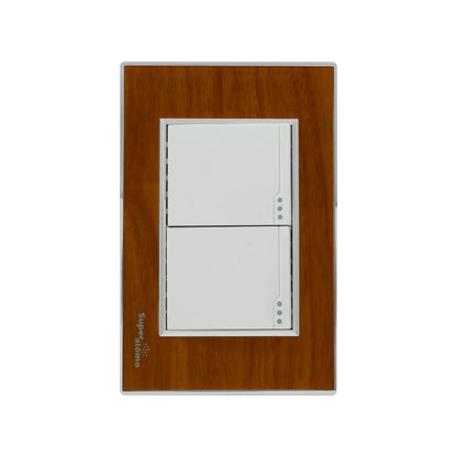 Placa 2 apagadores escalera Super átomo SA1305-PM