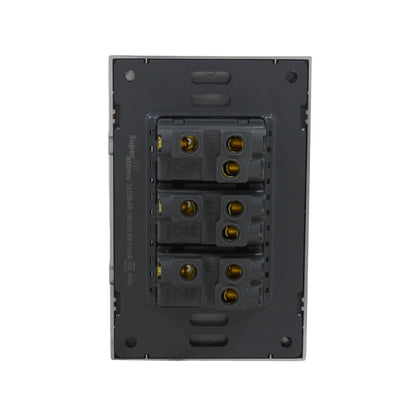 Placa 3 apagadores escalera Super átomo SA1306-PM